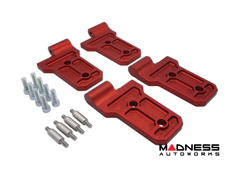 Jeep Wrangler JL Billet Door Hinges - Aluminum - Red